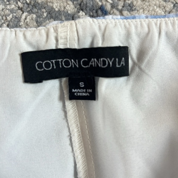 Cotton Candy LA Blue White Gingham 2-Piece Crop Top Skort - Size S - Picture 8 of 9